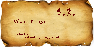 Véber Kinga névjegykártya