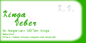 kinga veber business card